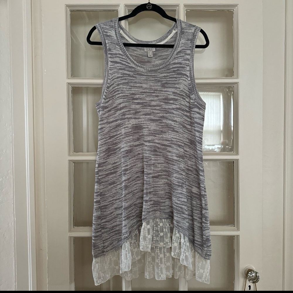 Lori Goldstein space dye sweater knit tank - Picture 2 of 7
